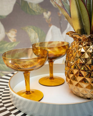 Gold Rimmed Serving Tray