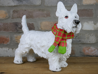 Resin Scottie Terrier Dog Garden Ornament