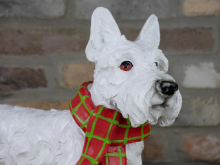 Resin Scottie Terrier Dog Garden Ornament