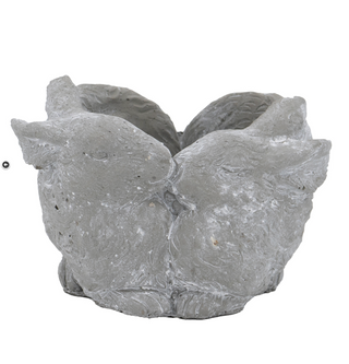 Rustic Stone Bunny Rabbit Design Planters