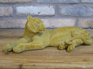 Gold Resin Lounging Tiger