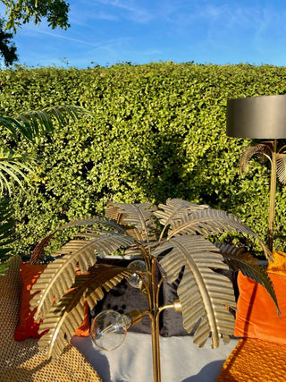 70s Style Gold Palm Tree LED Table Lamp