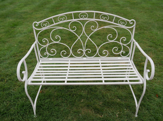 French Shabby Chic Garden Bench