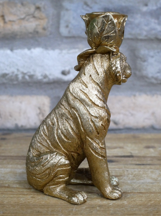 Sitting Tiger Candle Holder