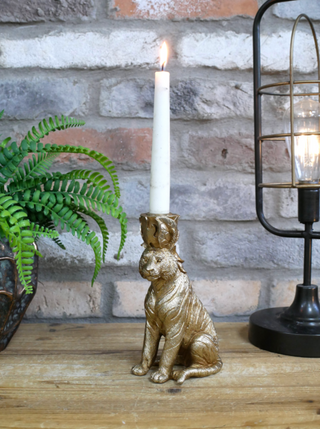 Sitting Tiger Candle Holder