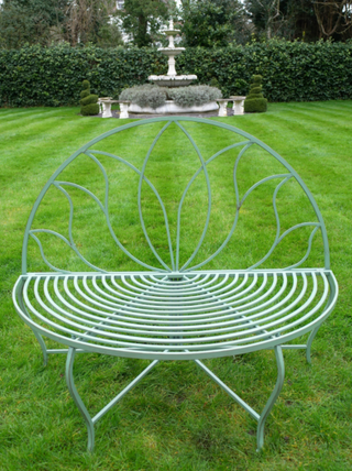 Aqua Metal Garden Bench