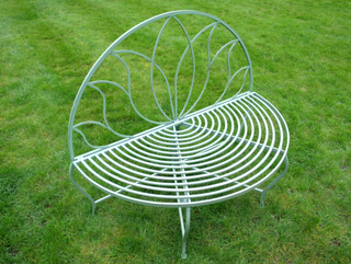 Aqua Metal Garden Bench