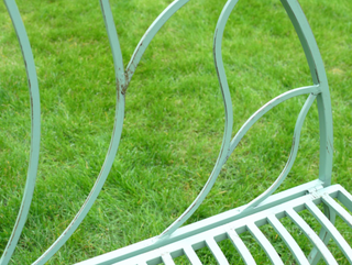 Aqua Metal Garden Bench