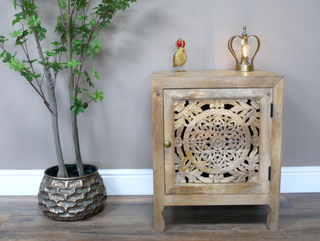 Indian Wooden Bedside Table