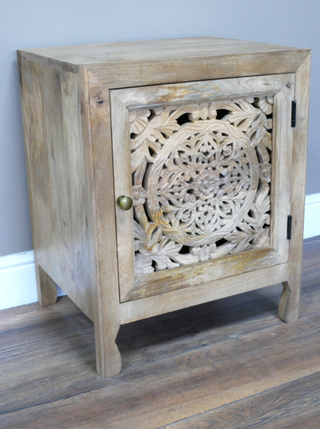 Indian Wooden Bedside Table