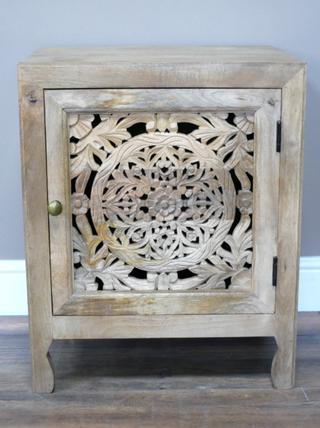 Indian Wooden Bedside Table