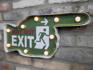 Large Metal Exit Light
