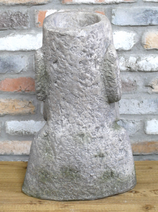 Stone Moai Face Bust Head Planter