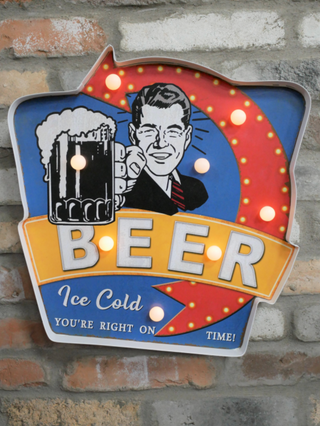 Large Retro Beer Light