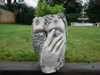 Stone Lady Bust Head Planter