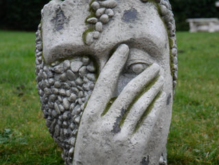 Stone Lady Bust Head Planter