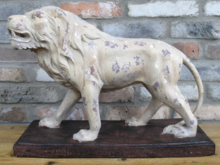 Large Rustic Lion Garden Ornament