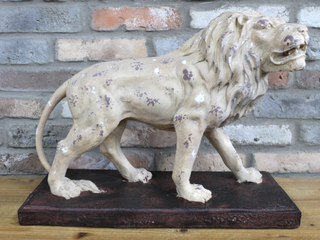 Large Rustic Lion Garden Ornament