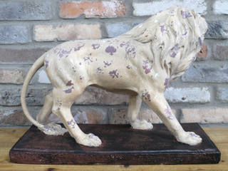 Large Rustic Lion Garden Ornament