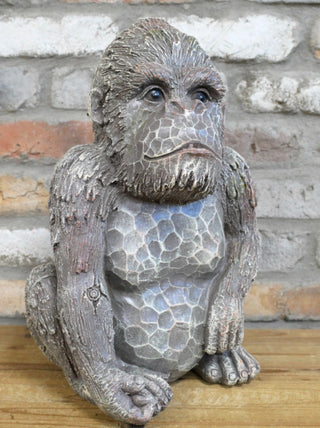 Rustic Resin Monkey Garden Ornament