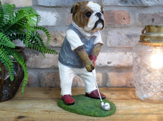 British Bulldog Golfer Ornament
