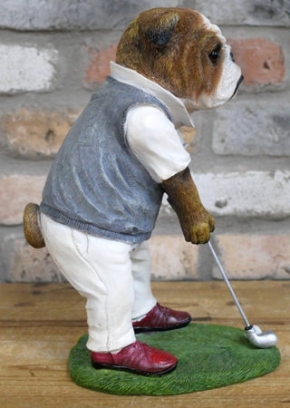 British Bulldog Golfer Ornament