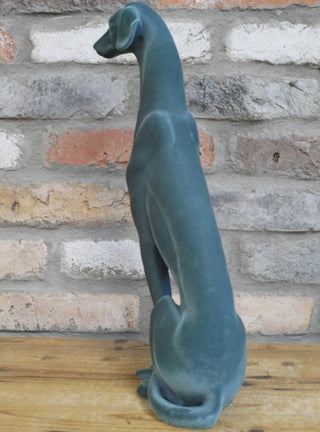 Teal Resin Standing Whippet