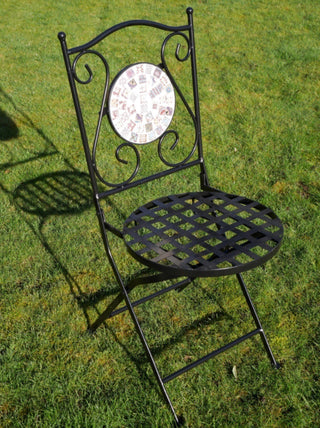 Black Mosaic Garden Bistro Set