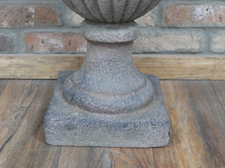 Stone Grey Fluted Urn Planter