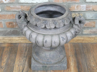 Stone Grey Fluted Urn Planter