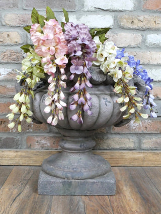 Stone Grey Fluted Urn Planter