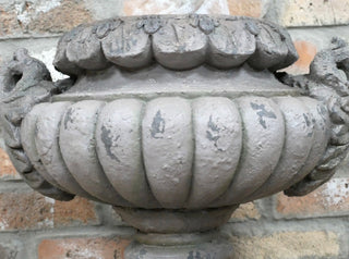 Stone Grey Fluted Urn Planter