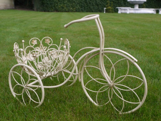 Rustic Metal Bicycle Planter