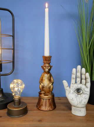 Gold Monkey Candle Holder