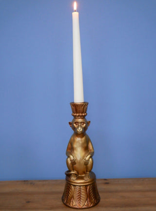 Gold Monkey Candle Holder
