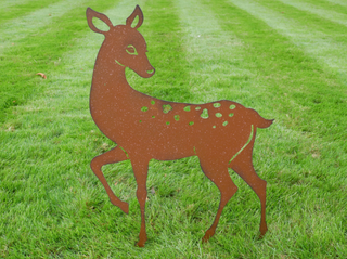 Rusty Metal Deer Garden Stake