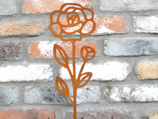 Rusty Metal Rose Garden Stake