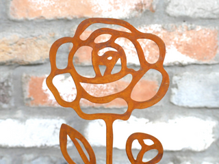 Rusty Metal Rose Garden Stake
