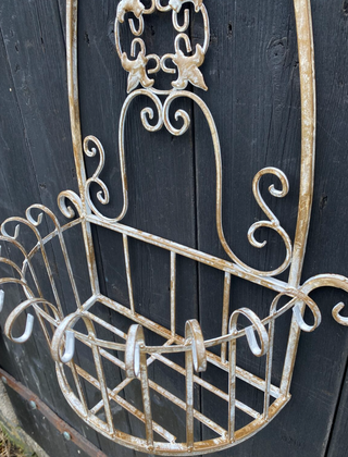 Pair of Large Rusty Aged Wall Planters