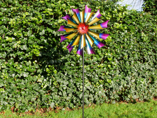 Magical Large Tall Vintage Style Garden Wind Spinner Decorative Stake Ornament