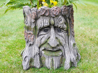 Rustic Tree Stump Planter