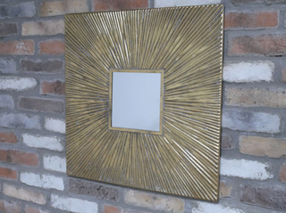 Vintage Style Metal Gold Round Moroccan Style Wall Mirror 60cm Wall Art Decor