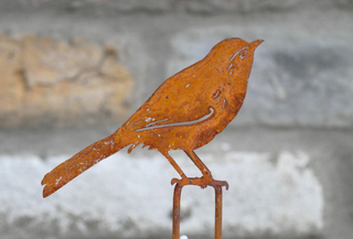 Set of 6 Rusty Metal Fairy Garden Stakes