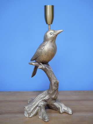 Gold Bird Candle Stick Holder