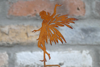 Set of 6 Rusty Metal Fairy Garden Stakes