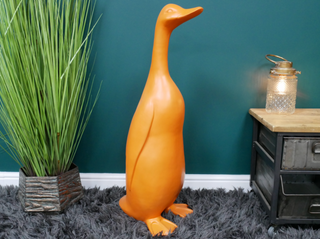 Orange Duck Garden Ornament