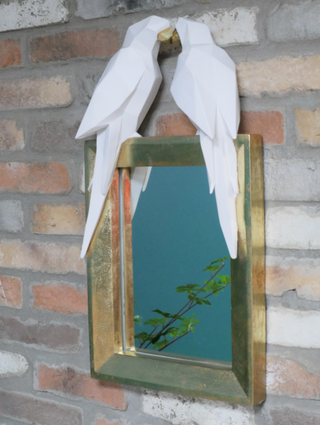 Gold Parrot Wall Mirror