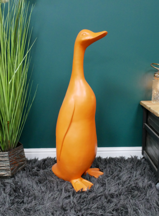 Orange Duck Garden Ornament