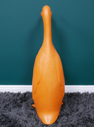 Orange Duck Garden Ornament