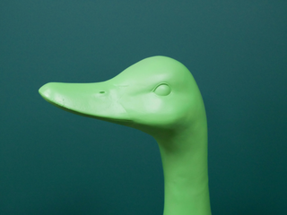 Green Duck Garden Ornament